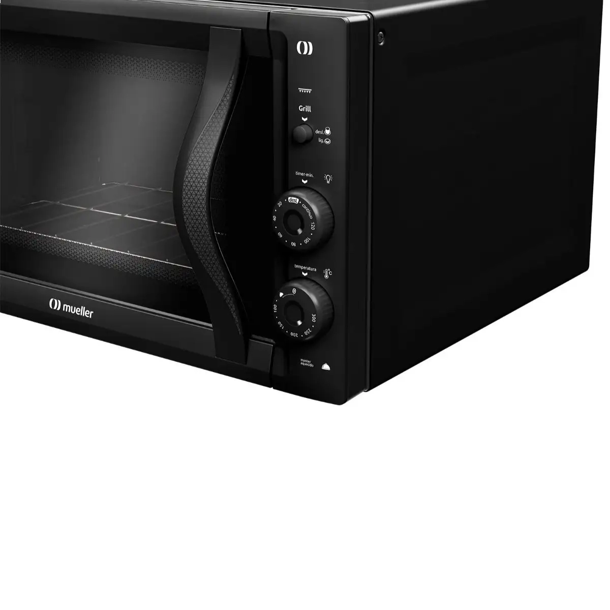 FORNO ELÉTRICO DE BANCADA 50 LITROS VIDRO DUPLO PRETO FOSCO 127V