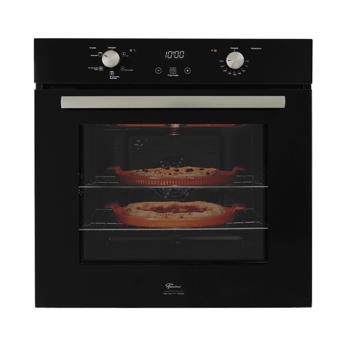 FORNO ELÉTRICO DE EMBUTIR INFINITY PRETO 82L TOUCH 220V - FISCHER FORNO ELÉTRICO DE EMBUTIR INFINITY PRETO 82L TOUCH 220V - FISCHER