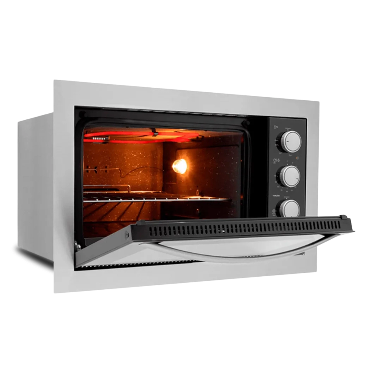 FORNO ELÉTRICO DE EMBUTIR INOX 48L 320C FISCHER FIT LINE 220V FORNO ELÉTRICO DE EMBUTIR INOX 48L 320C FISCHER FIT LINE 220V