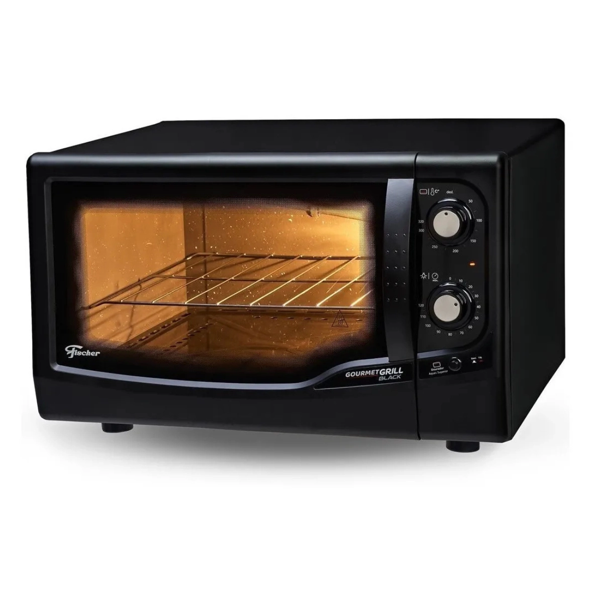 Forno Eletrico Fischer Pop Grill Bancada 44l Black 127v Forno Eletrico Fischer Pop Grill Bancada 44l Black 127v