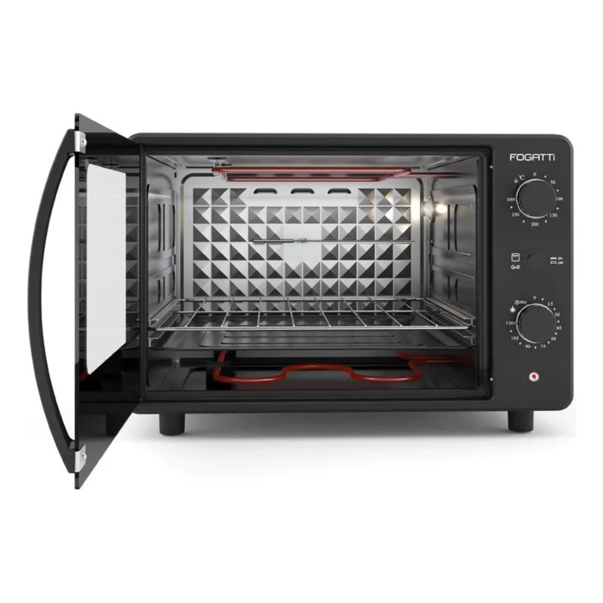 FORNO ELETRICO S40 BLACK 300C 40 LITROS 127V FOGATTI