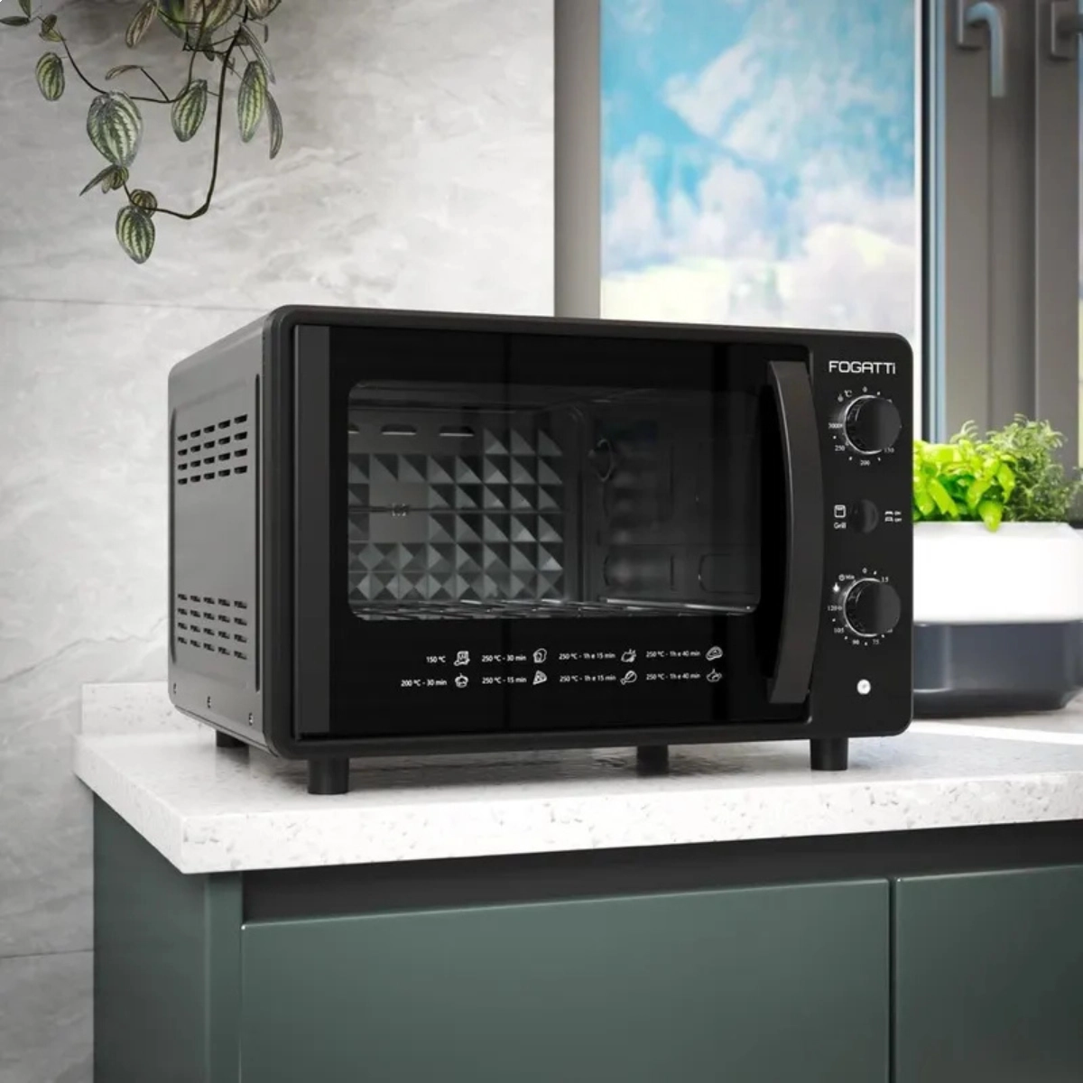 FORNO ELETRICO S40 BLACK 300C 40 LITROS 127V FOGATTI