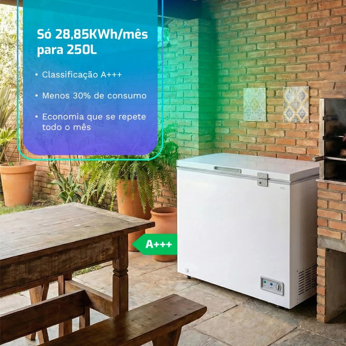 Freezer/conservador Horizontal Hq 250l Br Hq-250cfx2 220v Freezer/conservador Horizontal Hq 250l Br Hq-250cfx2 220v