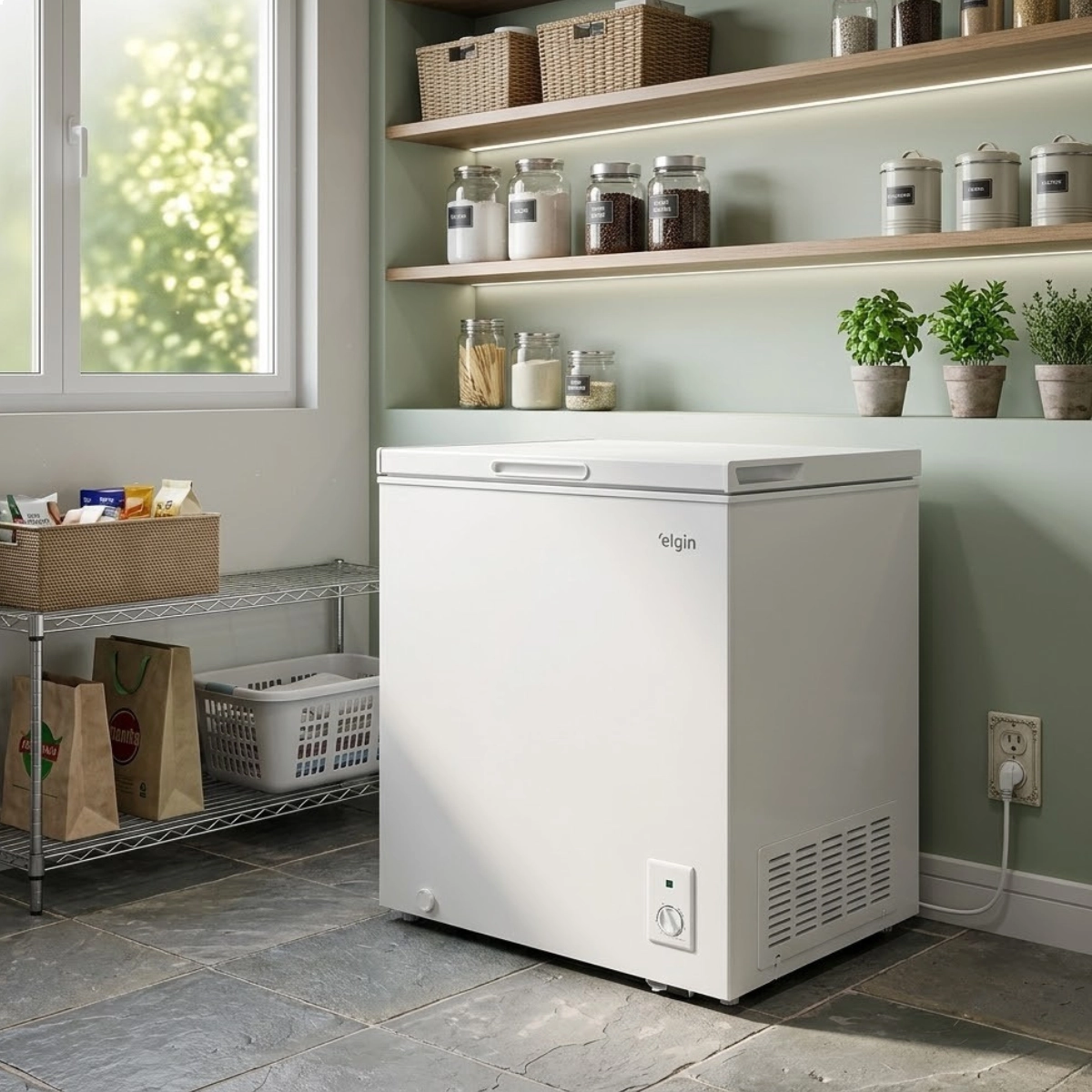 FREEZER HORIZONTAL ELGIN BRANCO 142 LITROS 127V RESFRIAMENTO 4D 
