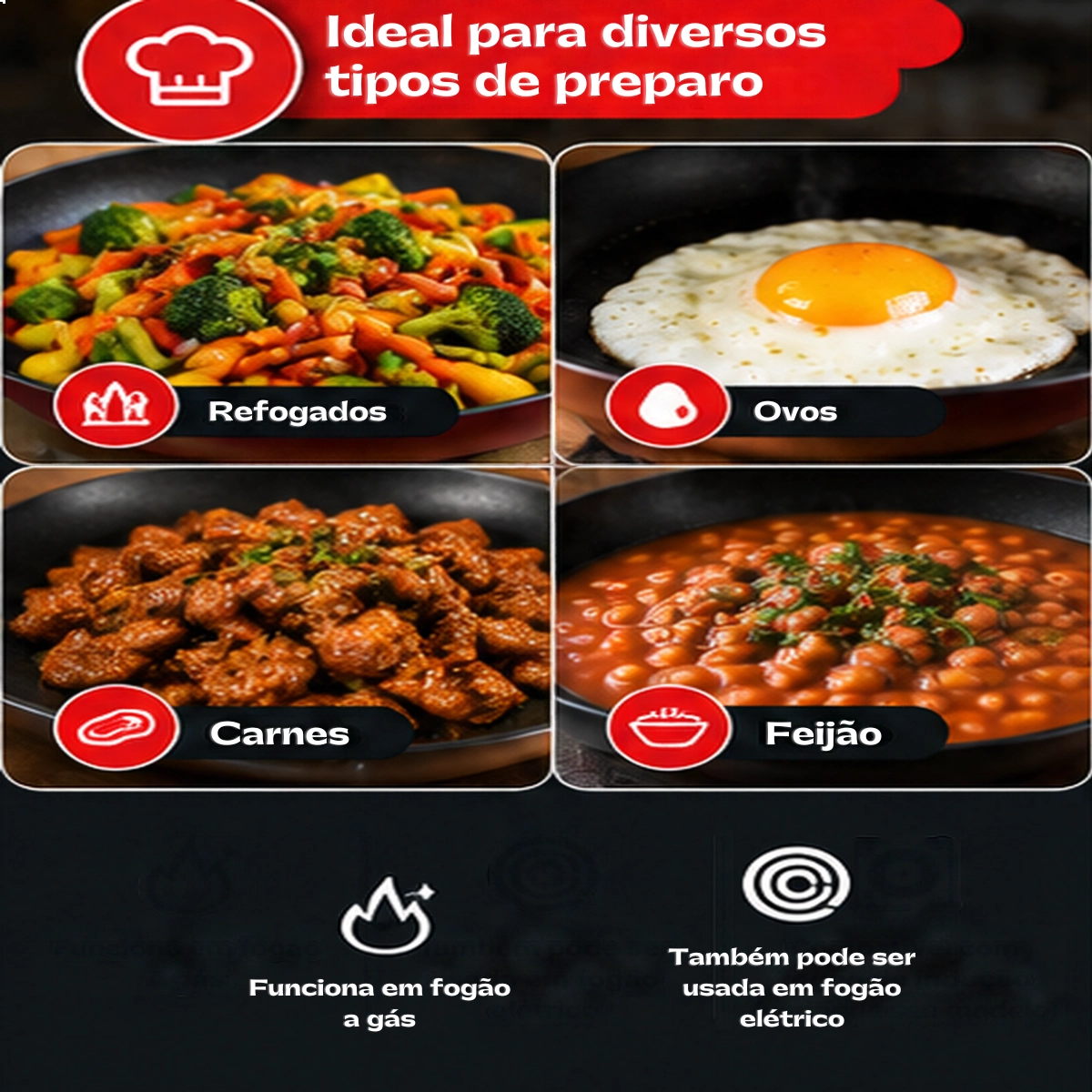 FRIGIDEIRA WORK ANTIADERENTE 3,3L ALUFLON ALOESTE CEREJA