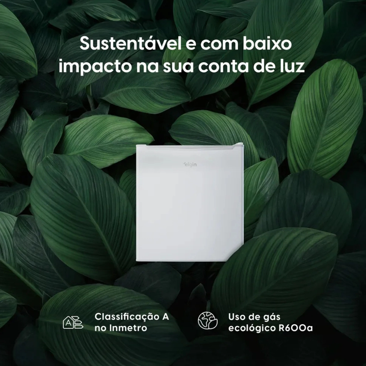 FRIGOBAR 47 LITROS ELGIN BRANCO R600A PORTA REVERSIVEL 127V