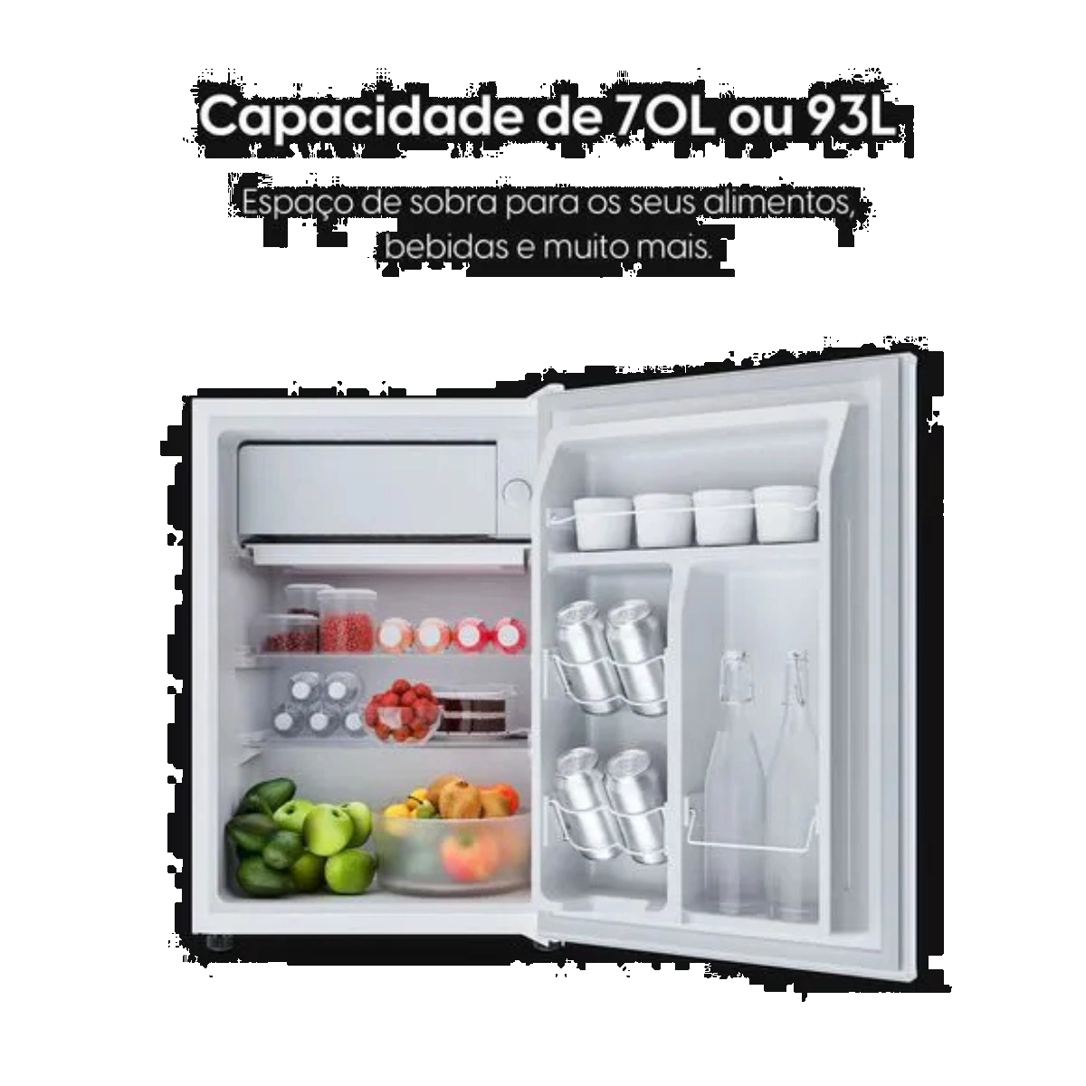 FRIGOBAR 93 LITROS ELGIN BRANCO 220V R600A PORTA REVERSIVEL 
