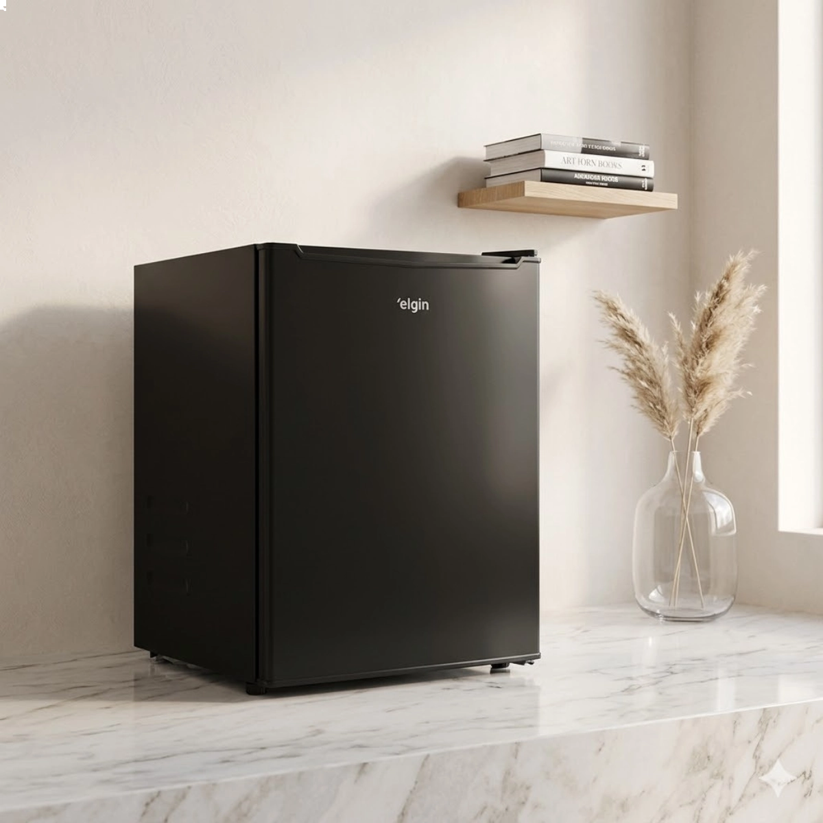 FRIGOBAR ELGIN 70 LITROS 127V PRETO PORTA REVERSIVEL 