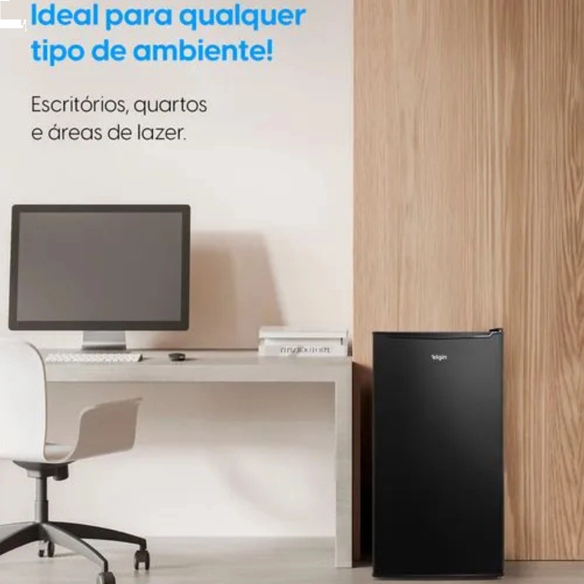 FRIGOBAR ELGIN 93 LITROS 127V PRETO PORTA REVERSIVEL 