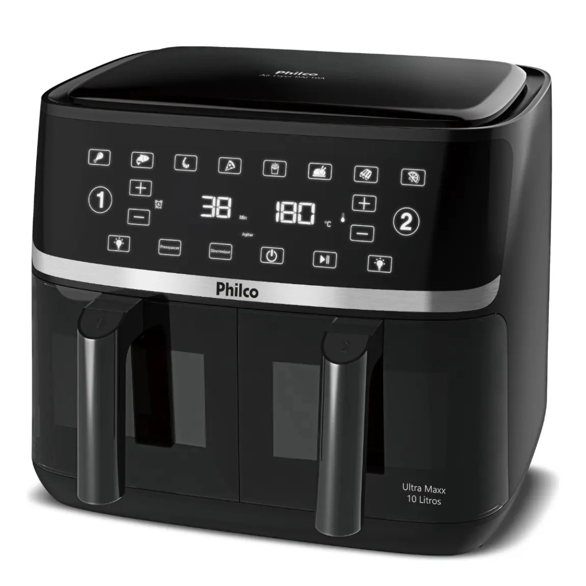 FRITADEIRA AIR FRYER PHILCO 10L CESTO DUAL ZONE 2000W PAF10A 127V FRITADEIRA AIR FRYER PHILCO 10L CESTO DUAL ZONE 2000W PAF10A 127V