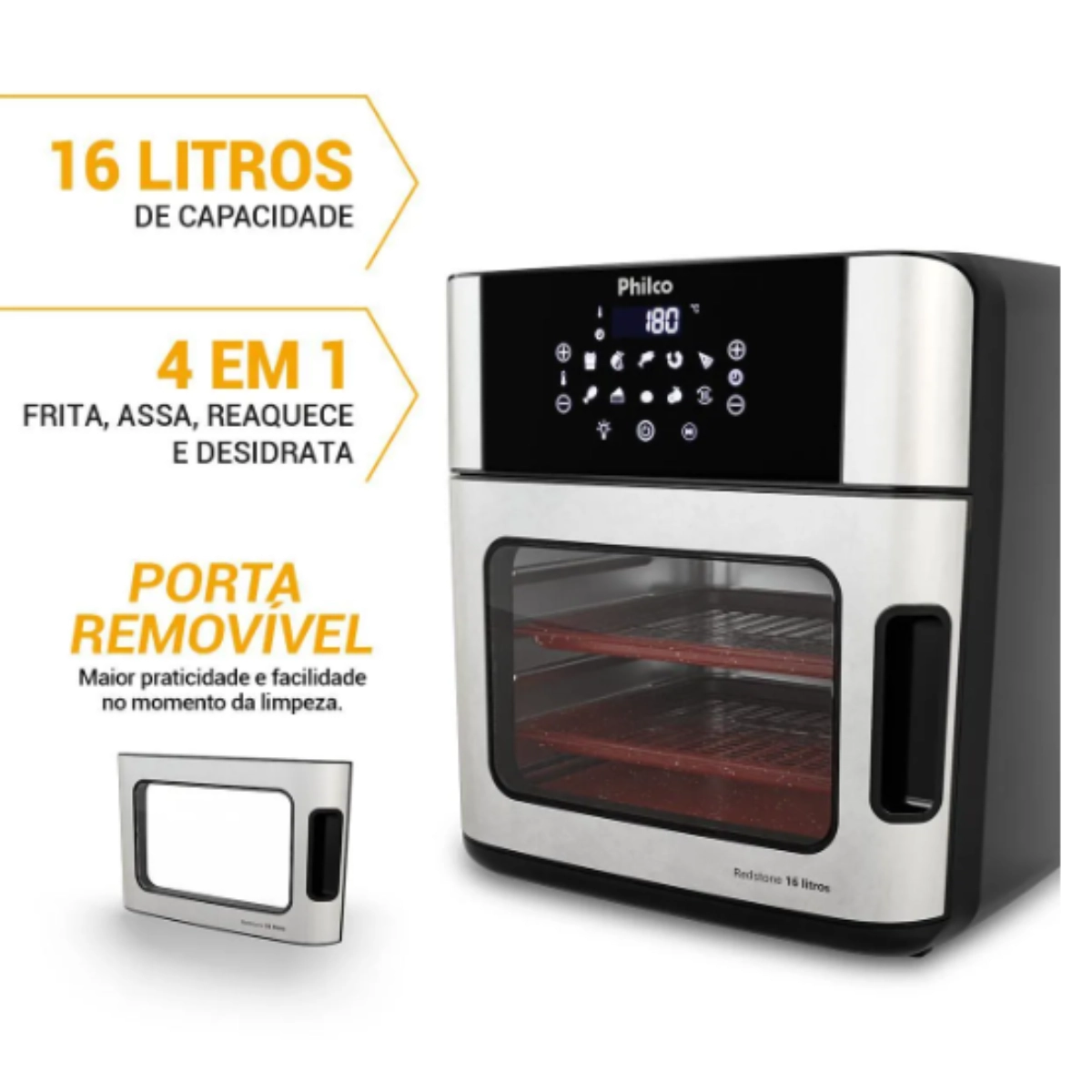 FRITADEIRA AIR FRYER SEM OLEO 16L 127V - PHILCO FRITADEIRA AIR FRYER SEM OLEO 16L 127V - PHILCO