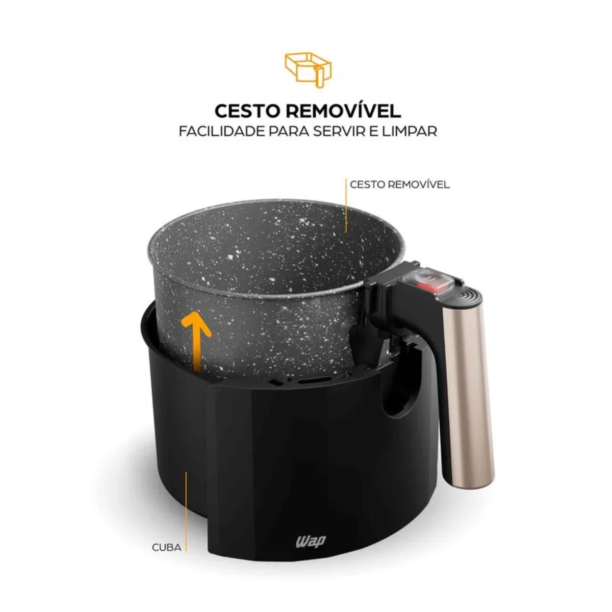 FRITADEIRA ELETRICA GRAND FAMILY AIR FREYER 5 LITROS 127V WAP 