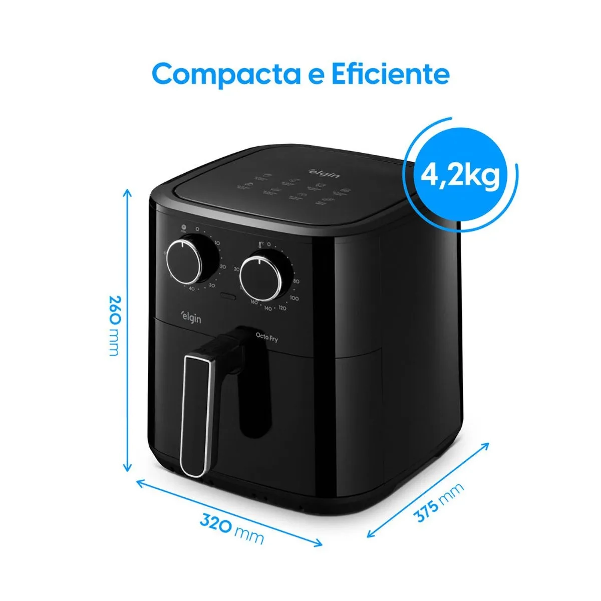 FRITADEIRA SEM OLEO AIR FRYER ELGIN 8L DIGITAL 1800W 127V FRITADEIRA SEM OLEO AIR FRYER ELGIN 8L DIGITAL 1800W 127V