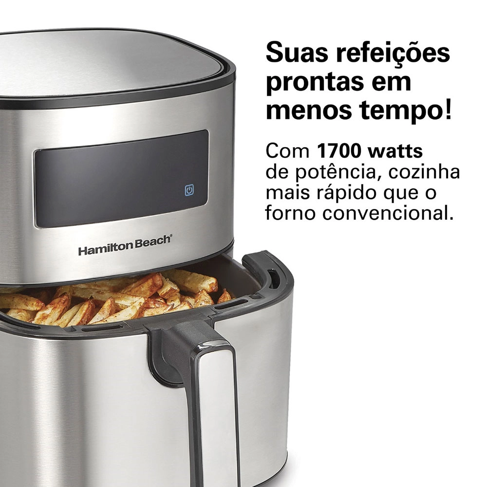 FRITADERA ELÉTRICA C/ TEMPORIZADOR 5L 127V HAMILTON BEACH 35075-BZ127