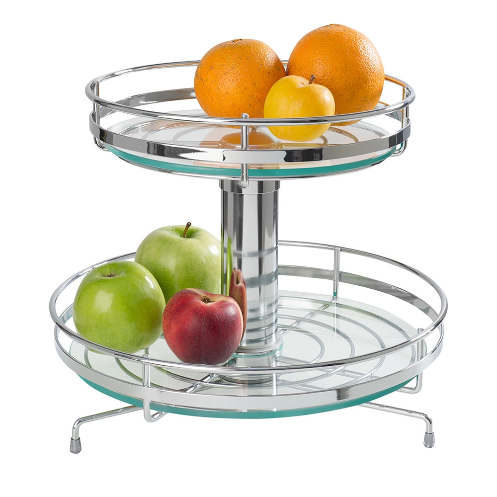 Fruteira Elisa de Vidro Dois Andares Schmitt