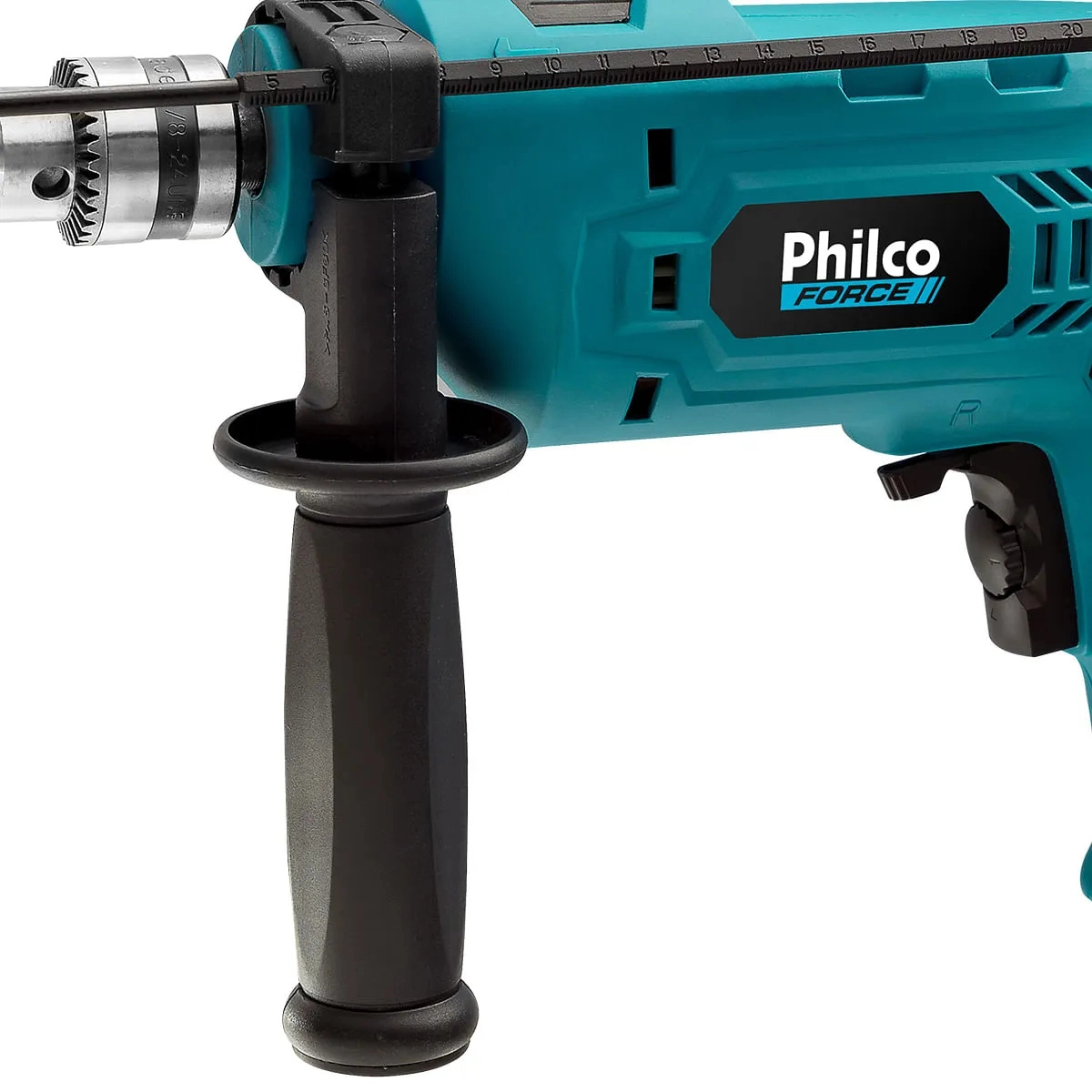 FURADEIRA DE IMPACTO E MALETA PFU01MF 650W PHILCO 127V COR AZUL TURQUESA