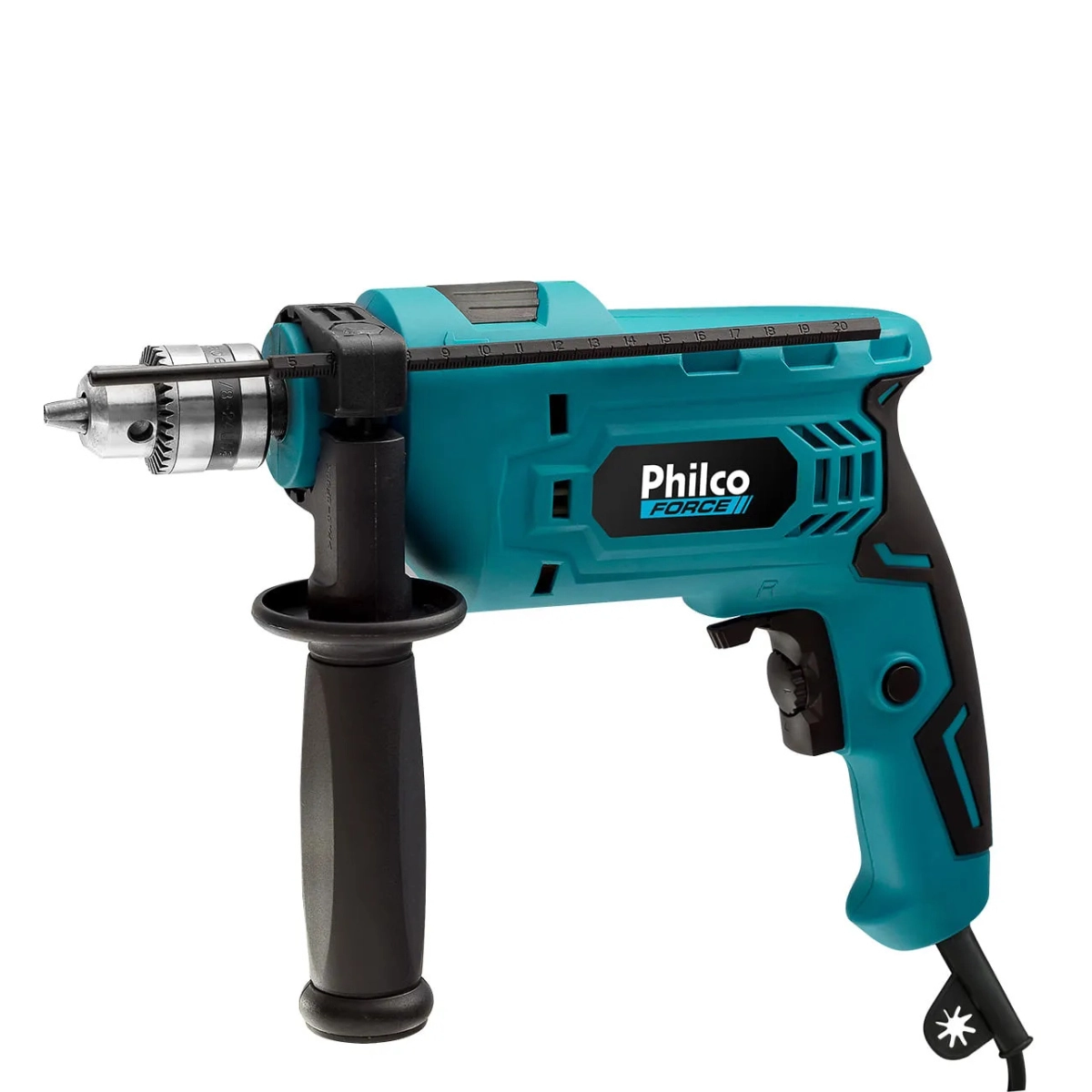 FURADEIRA DE IMPACTO E MALETA PFU01MF 650W PHILCO 127V COR AZUL TURQUESA