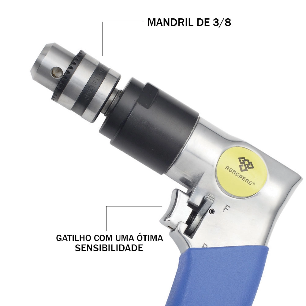 FURADEIRA REVERSÍVEL 3/8 1800RPM RP7101
