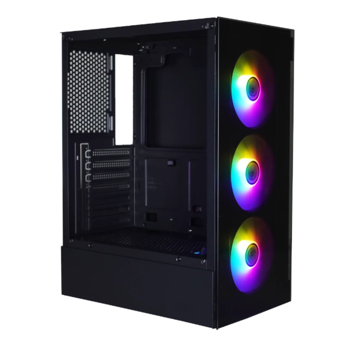GABINETE ATX BPC GAMER RGB BLACK COM LATERAL DE VIDRO 3 FANS