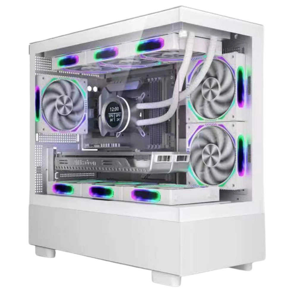 GABINETE GAMER BPC-K215 M-ATX BRANCO C/ 6 COOLER LATERAL DE VIDRO