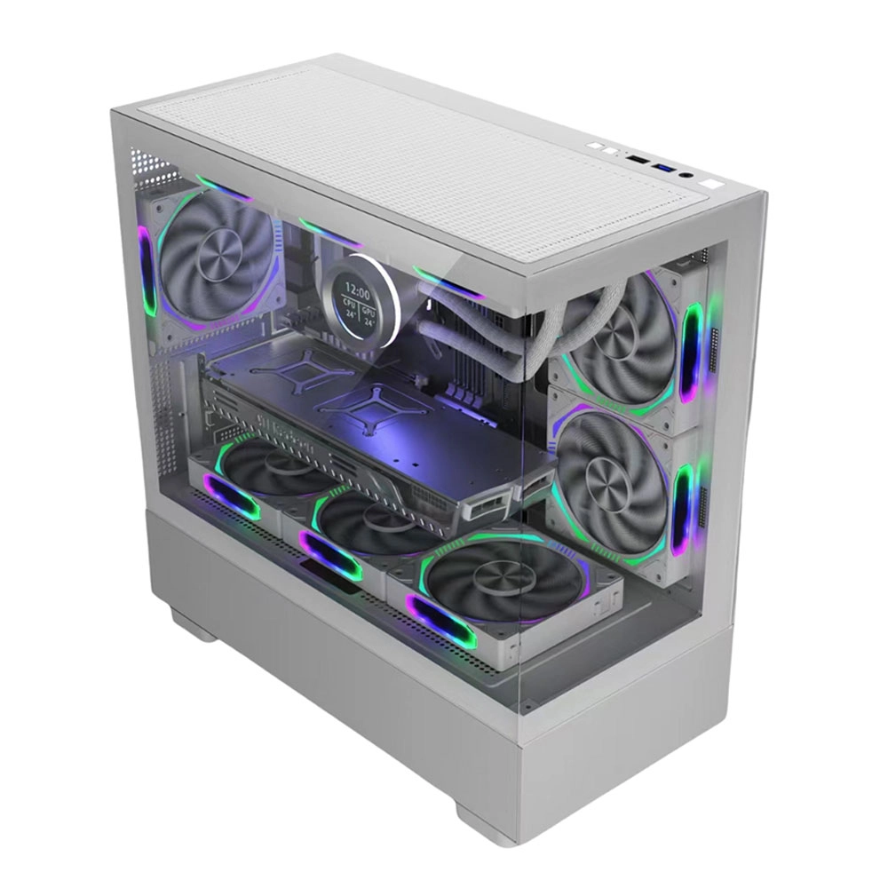 GABINETE GAMER BPC-K215 M-ATX BRANCO C/ 6 COOLER LATERAL DE VIDRO