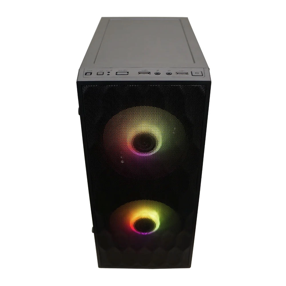 Gabinete Gamer M-atx Brazilpc Bpc-n14b Preto C/ 2 Coolers Embutidos Lateral Acrilico/frente Mash