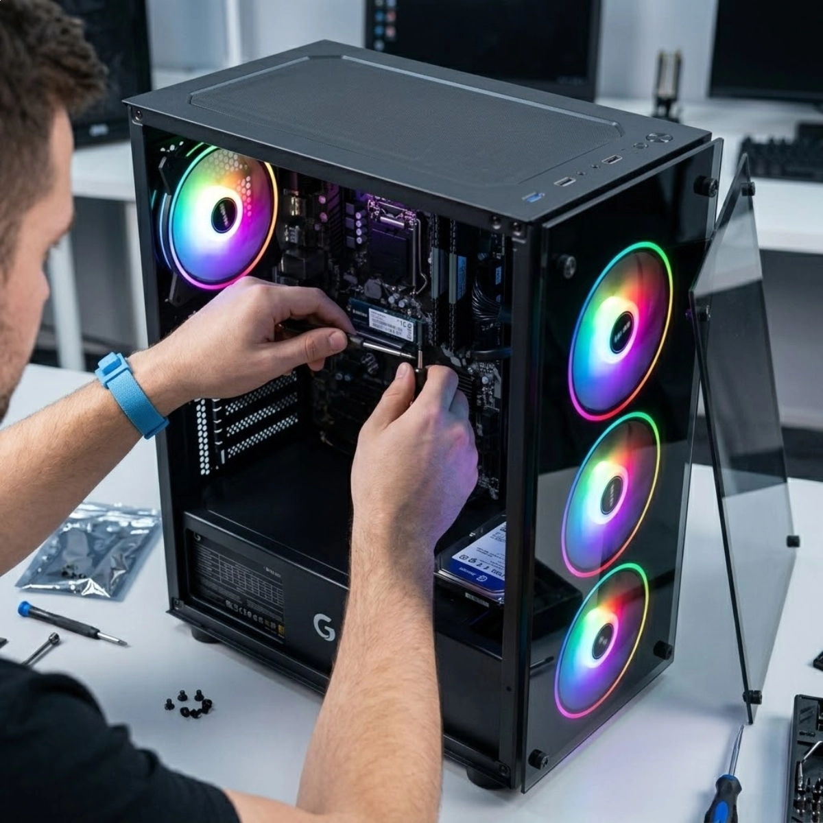 GABINETE GAMER R61B BLACK ATX COM FANS RGB 120MM BRX GABINETE GAMER R61B BLACK ATX COM FANS RGB 120MM BRX