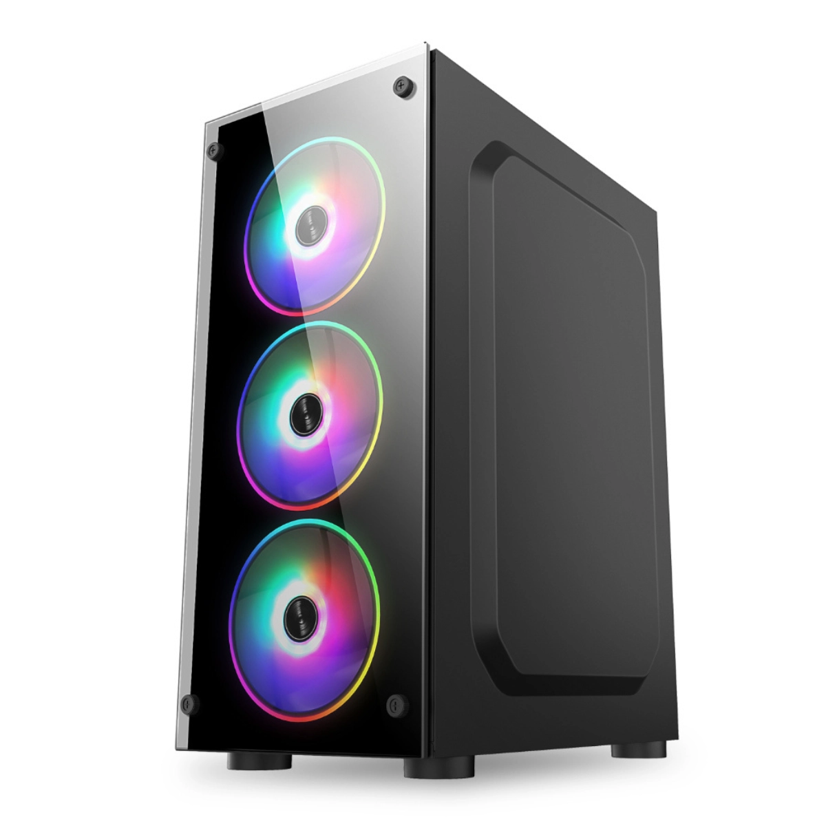 GABINETE GAMER R61B BLACK ATX COM FANS RGB 120MM BRX GABINETE GAMER R61B BLACK ATX COM FANS RGB 120MM BRX