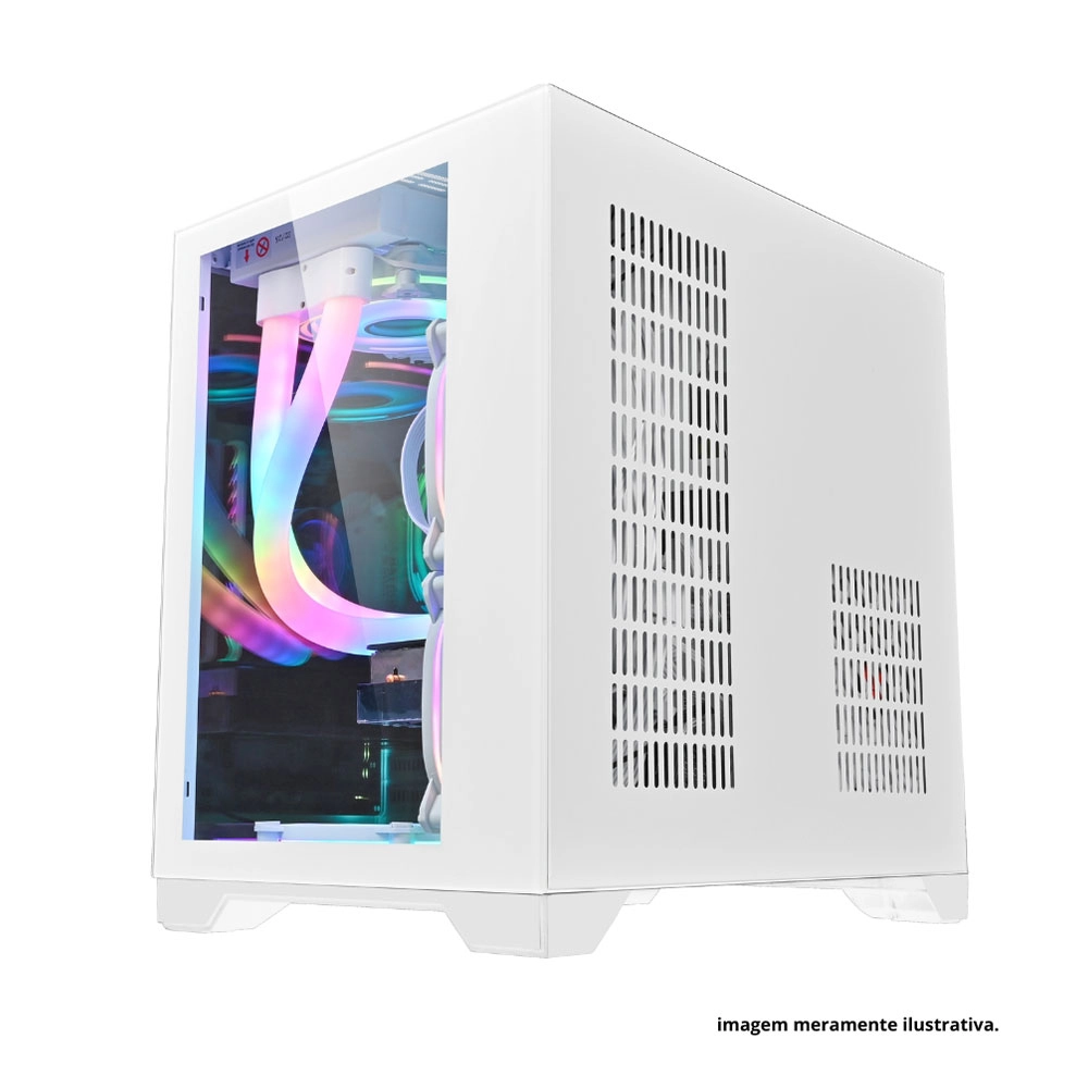 GABINETE MATX BPC-345B BRAZILPC GAMER BRANCO /4 COOLER