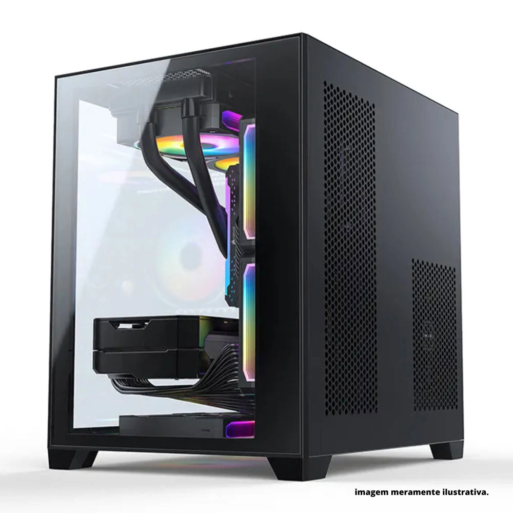 Gabinete Matx Bpc-345b Brazilpc Gamer Preto /4 Cooler