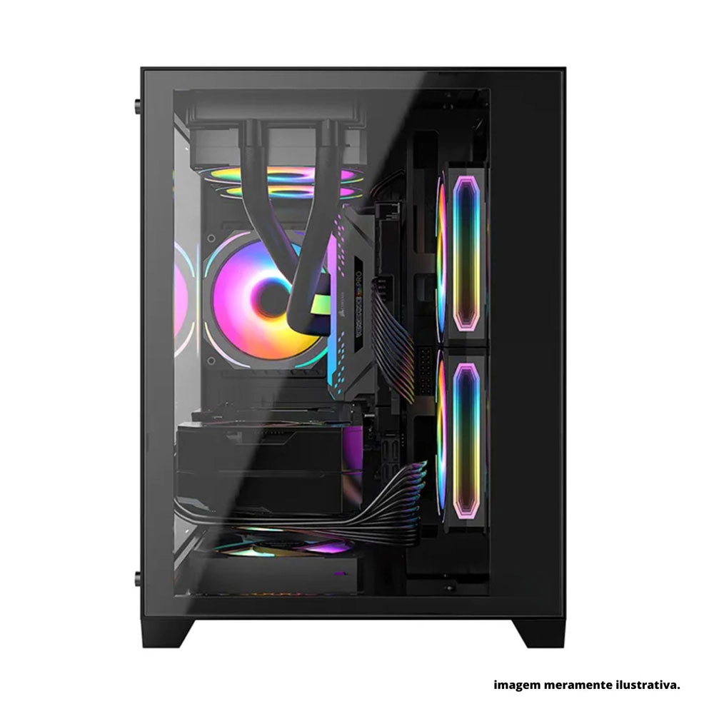 Gabinete Matx Bpc-345b Brazilpc Gamer Preto /4 Cooler