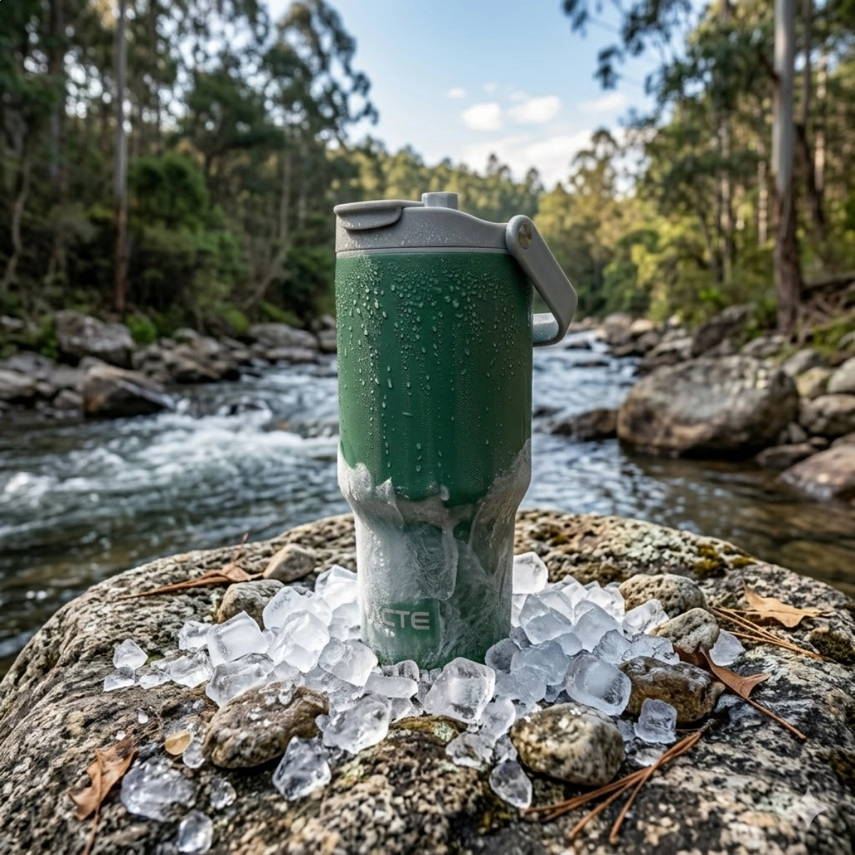 GARRAFA TERMICA HYDRA ESPORTIVA VERDE ACTE 900ML 10 HORAS DE CONSERVAÇÃO