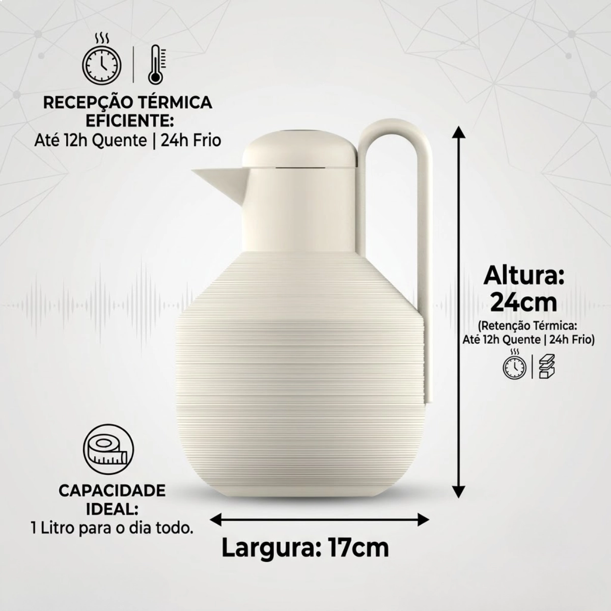 Garrafa Termica Mocha Creme 1000ml