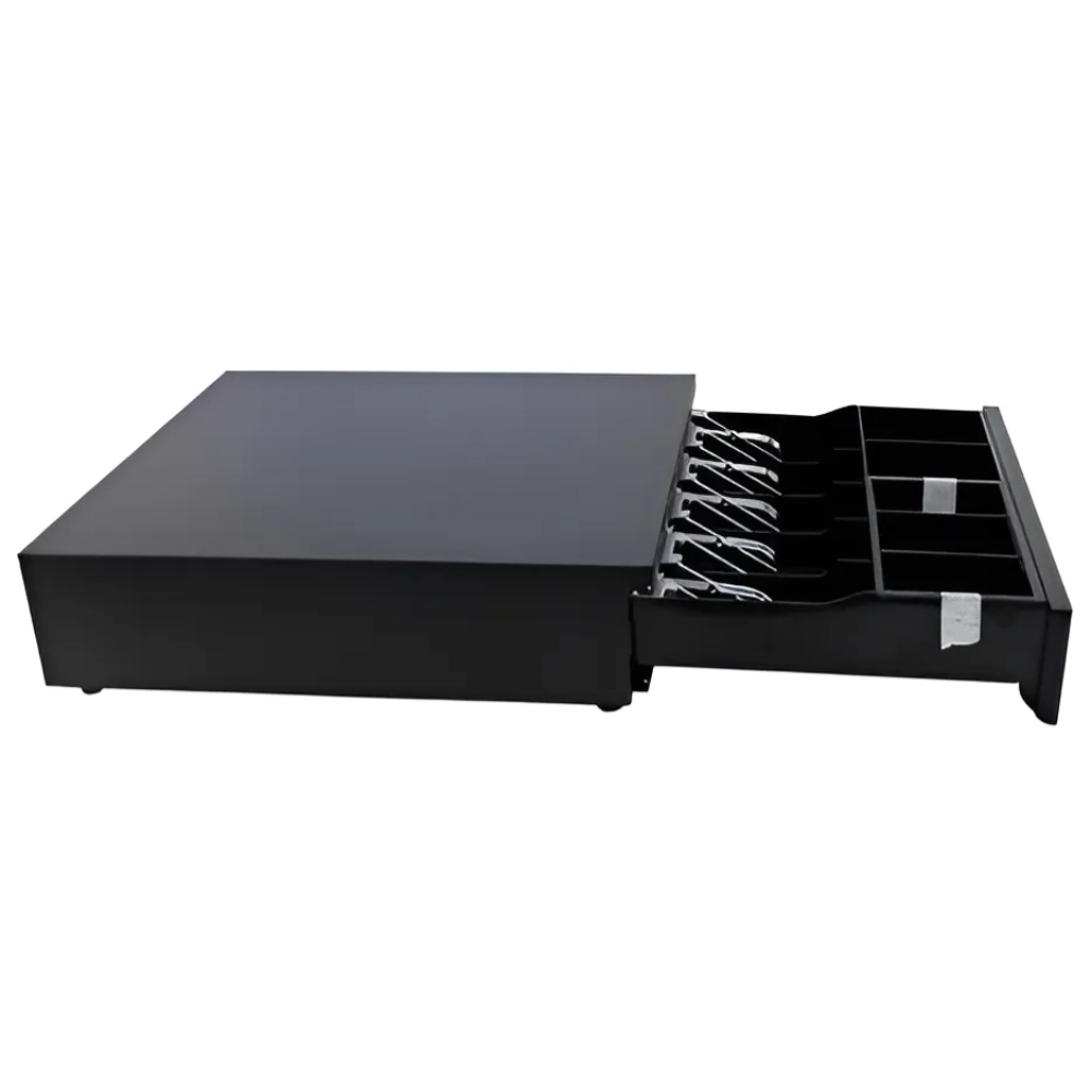 Gaveta de Dinheiro BrazilPC BPC-C410E Abertura Elétrica com Tranca de 3 Posições e Botão de Emergência