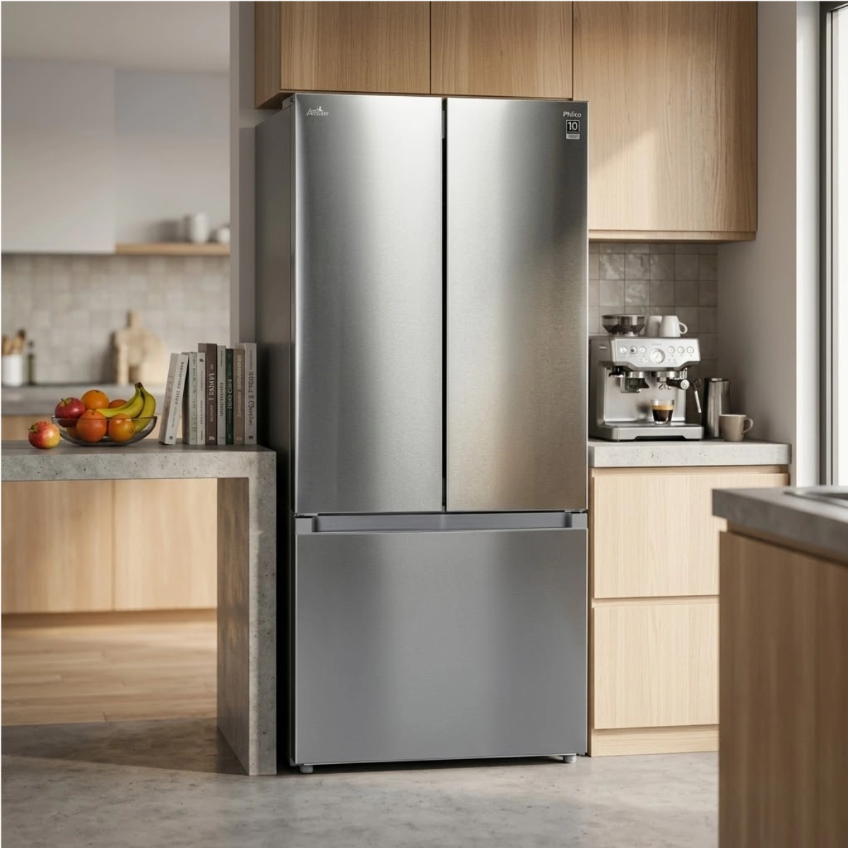 GELADEIRA FRENCH DOOR PHILCO 523L ECO INVERTER INOX PRF53A GELADEIRA FRENCH DOOR PHILCO 523L ECO INVERTER INOX PRF53A