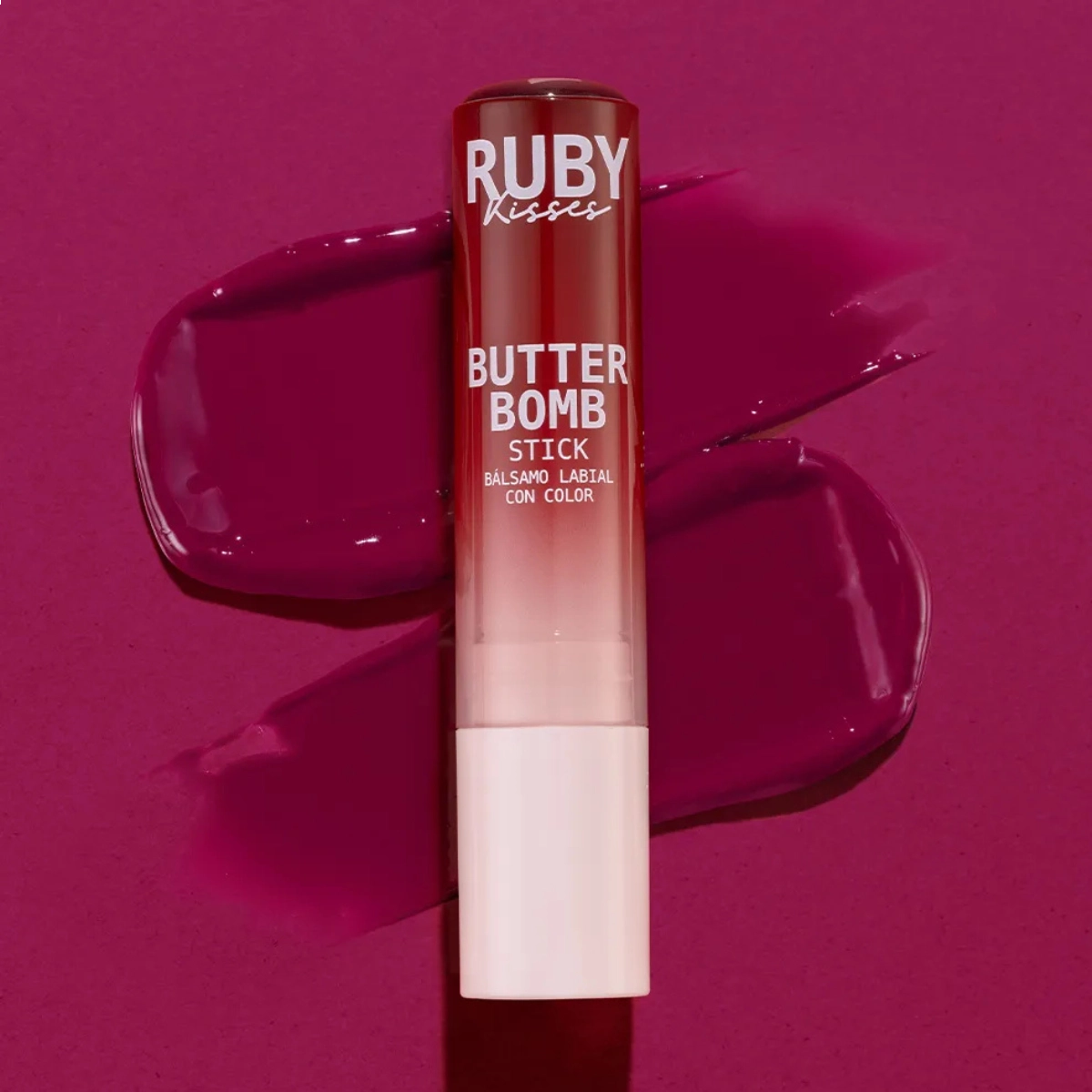 GLOSS EM BASTÃO STICK BUTTER BOMB MERLOT RUBY KISSES