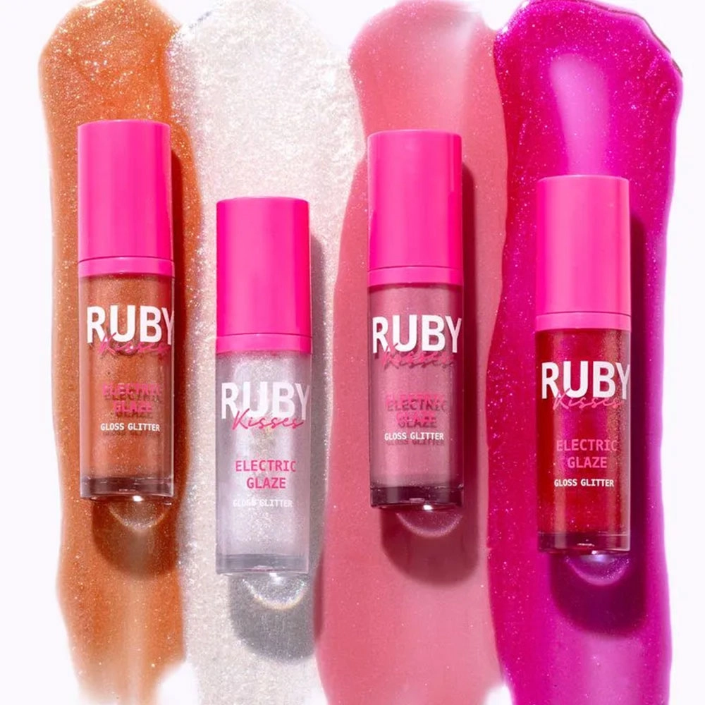 Gloss Labial Glitter Ruby Kisses Electric Glaze Transparente 6ml 