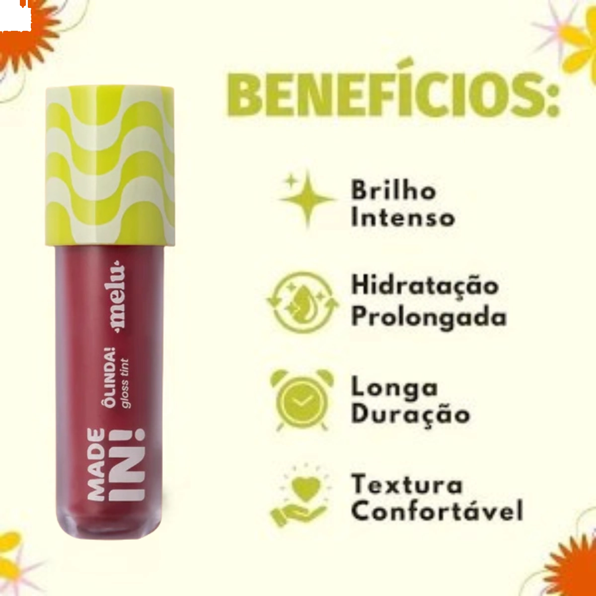 GLOSS LABIAL OLINDA BENZINHO RRL6402-2 MELU RUBY ROSE 4ML ACABAMENTIO BRILHANTE GLOSS LABIAL OLINDA BENZINHO RRL6402-2 MELU RUBY ROSE 4ML ACABAMENTIO BRILHANTE