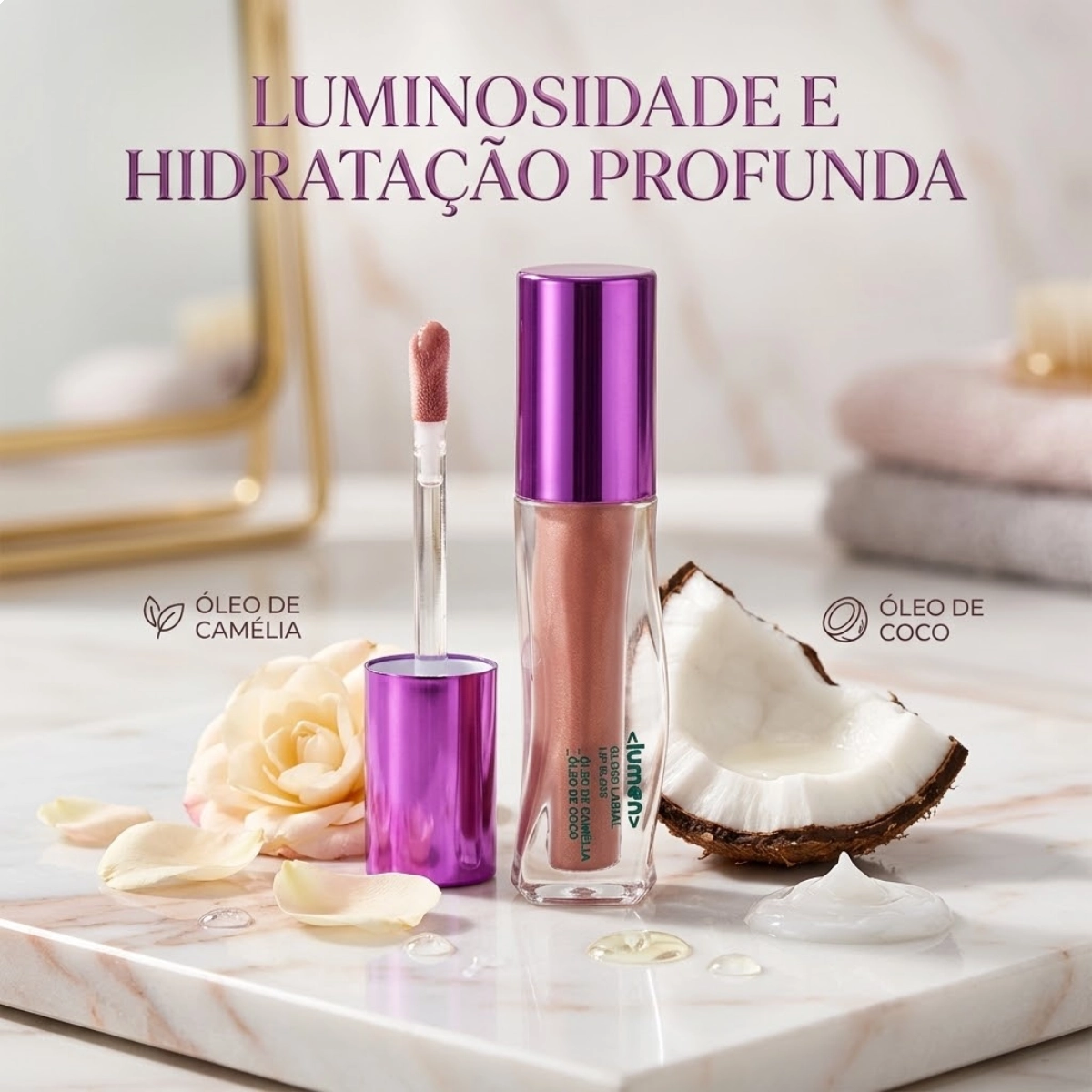 GLOSS LABIAL RUBY ROSE WONDER LUMEN GLORIOUS EFEITO BRILHO GLOSS LABIAL RUBY ROSE WONDER LUMEN GLORIOUS EFEITO BRILHO