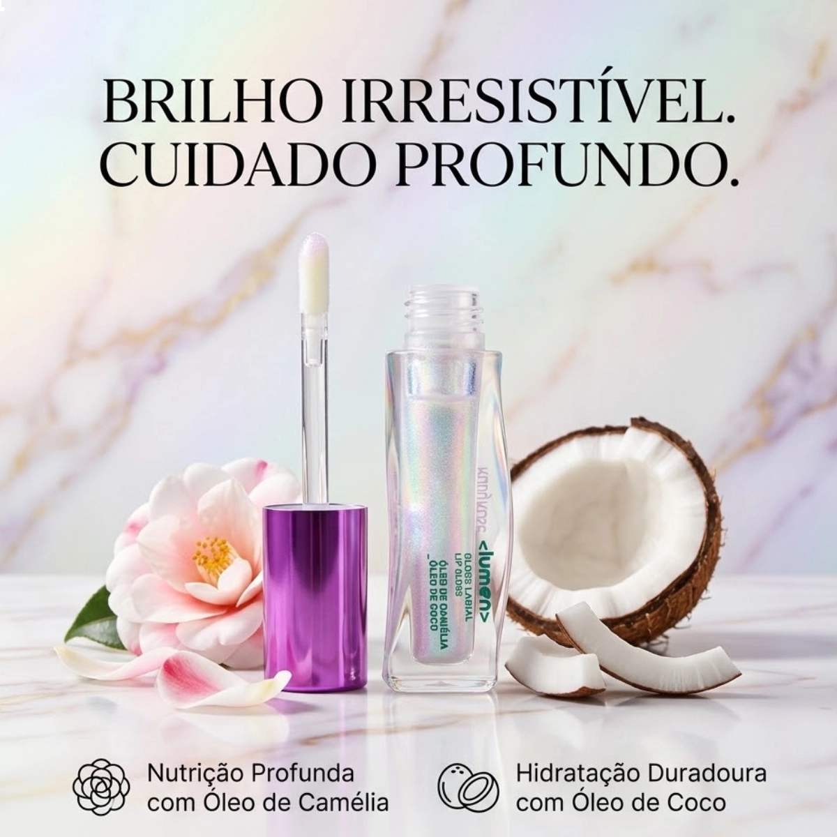 GLOSS LABIAL RUBY ROSE WONDER LUMEN LUX EFEITO BRILHO