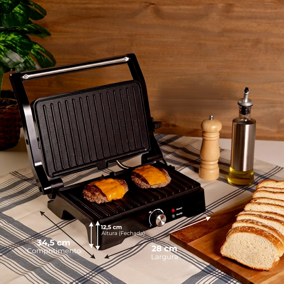 GRILL SMART PLUS GR02 MIMO STYLE CINZA E PRETO 127V GRILL SMART PLUS GR02 MIMO STYLE CINZA E PRETO 127V