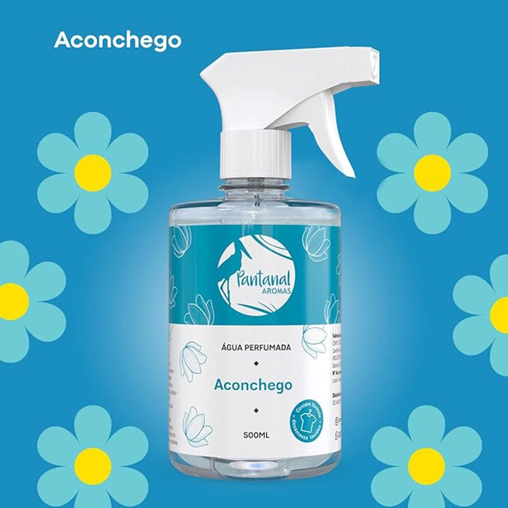 Água Perfumada para Lençóis Pantanal Aromas com Essência de Aconchego 500ml Água Perfumada para Lençóis Pantanal Aromas com Essência de Aconchego 500ml