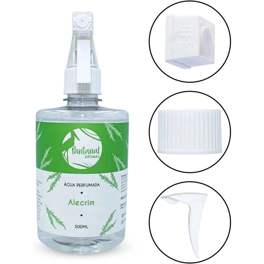 Água Perfumada para Lençóis Pantanal Aromas com Essência de Alecrim 500ml