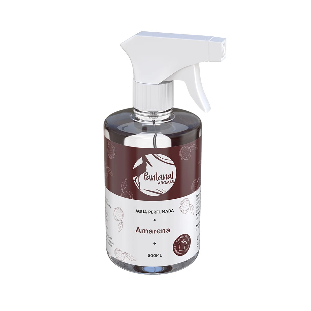 Água Perfumada para Lençóis Pantanal Aromas com Essência de Cereja Amarena 500ml Água Perfumada para Lençóis Pantanal Aromas com Essência de Cereja Amarena 500ml
