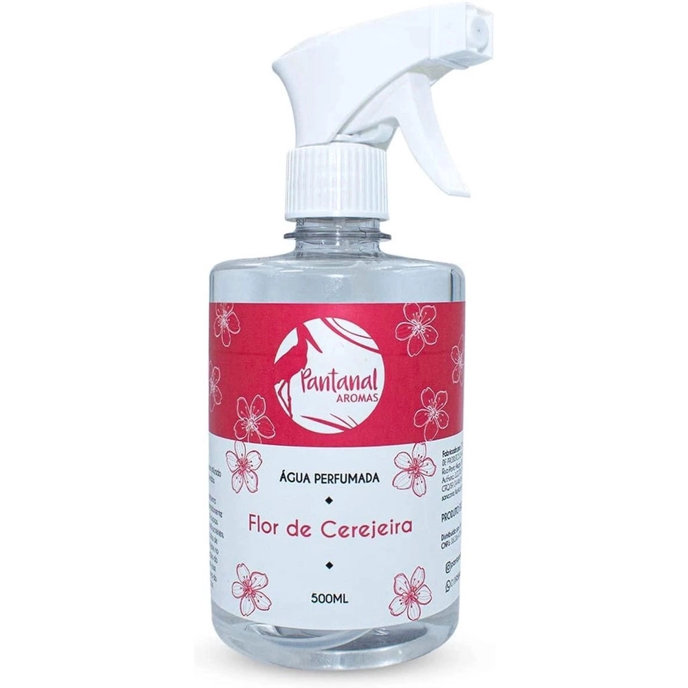Água Perfumada para Lençóis Pantanal Aromas com Essência de Flor de Cerejeira 500ml