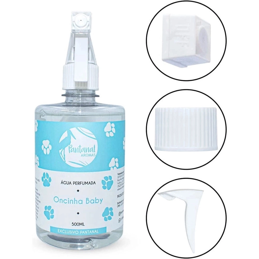 ÁGUA PERFUMADA PARA LENÇÓIS PANTANAL AROMAS COM ESSÊNCIA DE ONCINHA BABY 500ML