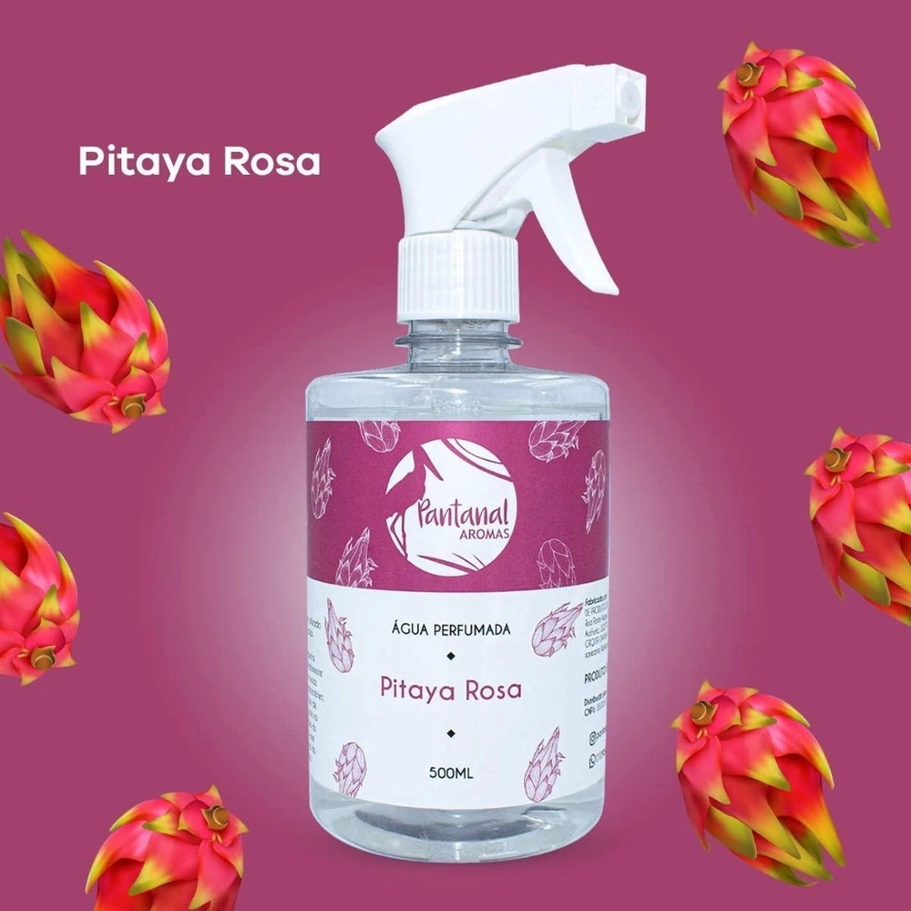 Água Perfumada para Lençóis Pantanal Aromas com Essência de Pitaya Rosa 500ml