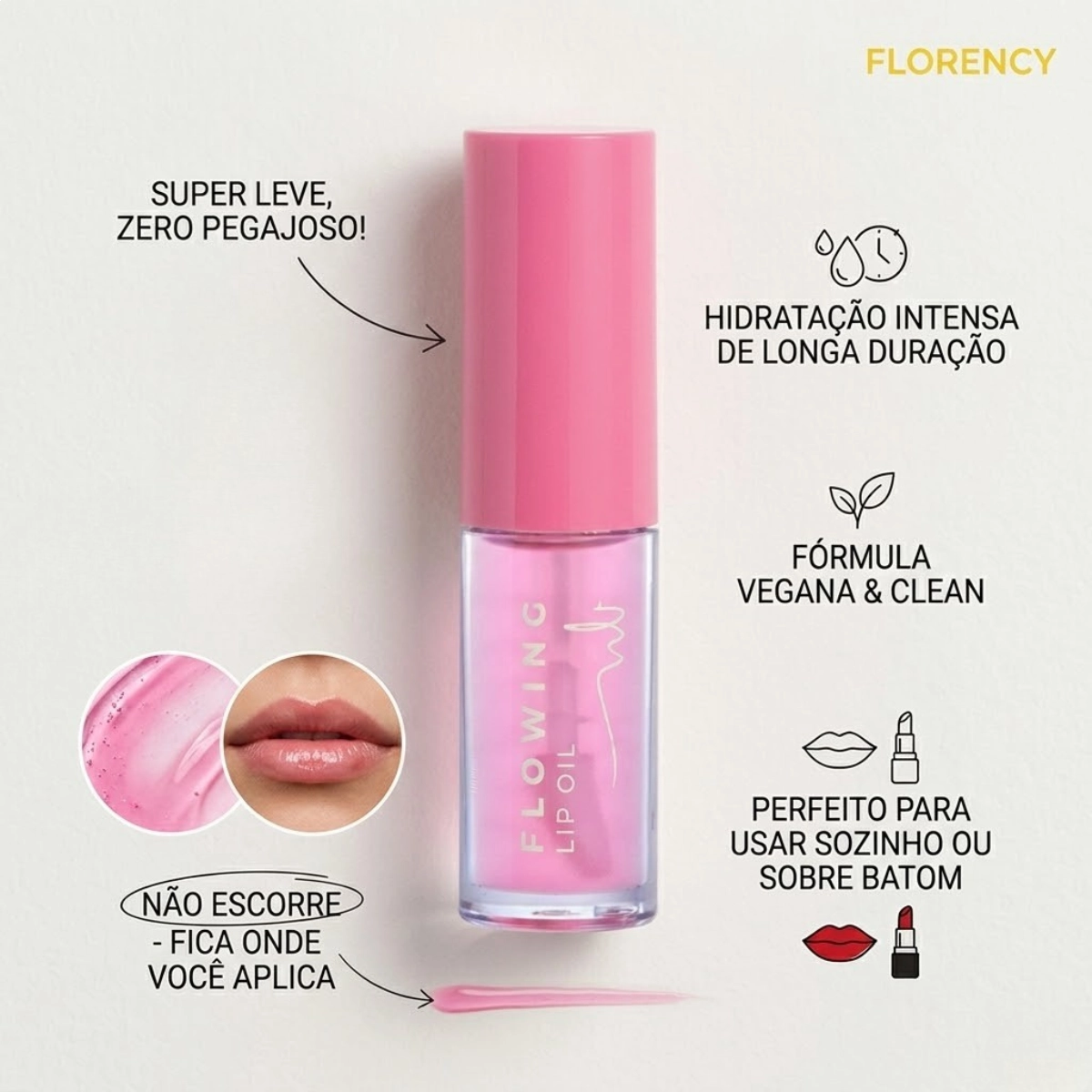 HIDRATANTE LABIAL LIP FLOWING NATALIA BEAUTY by RUBY ROSE HBL6509 4ML 