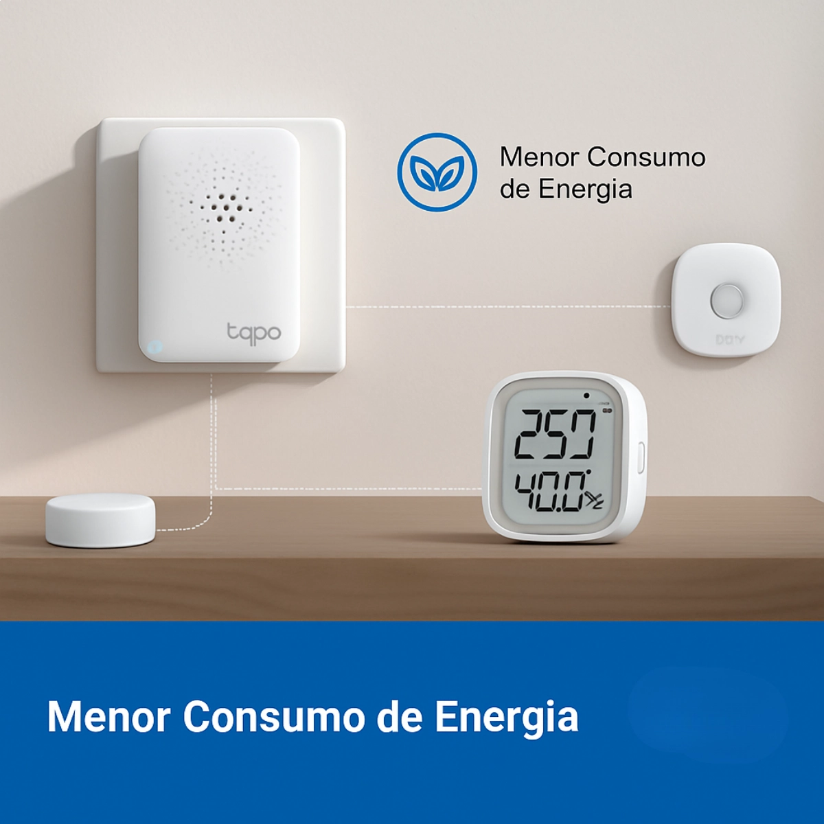 HUB INTELIGENTE DE AUTOMAÇAO COM CAMPAINHA TAPO H100 BRANCO