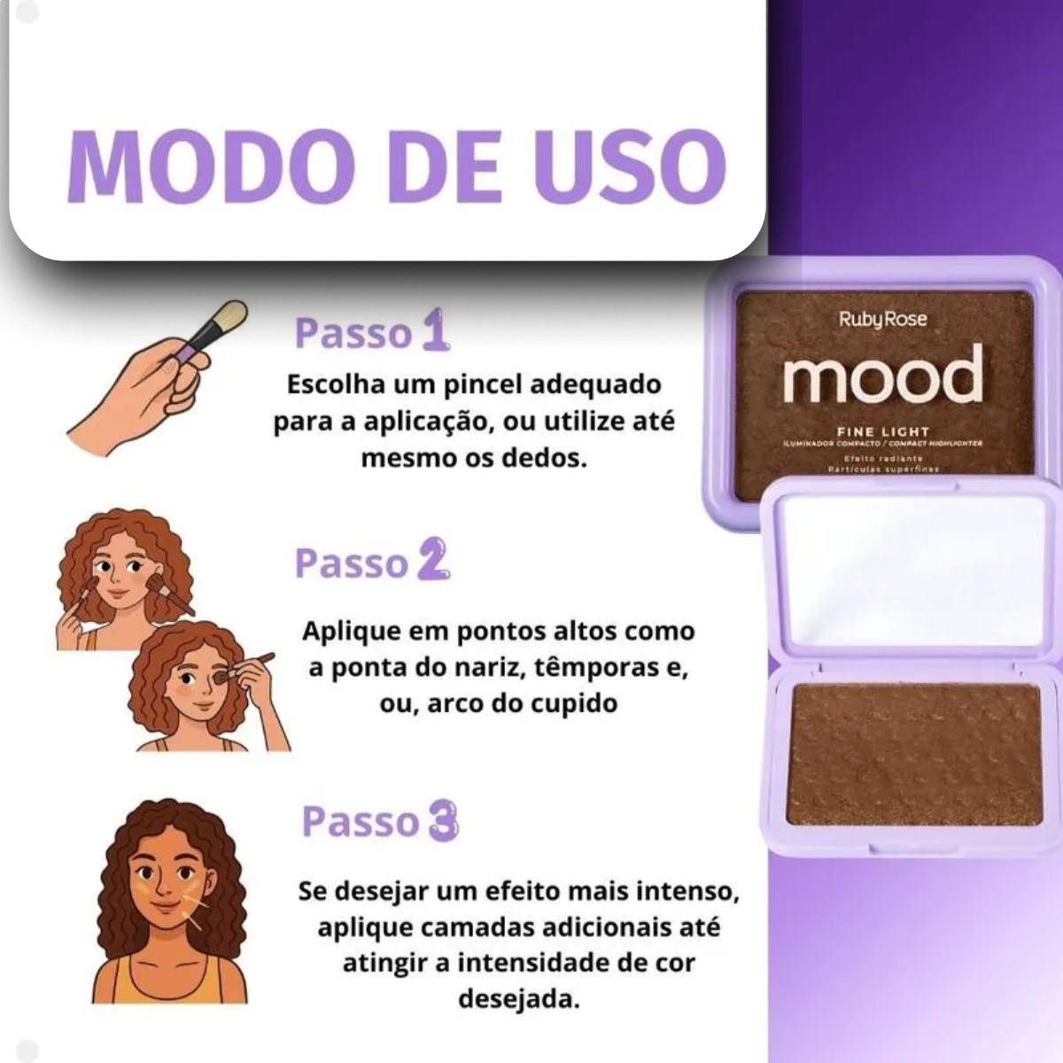 ILUMINADOR MOOD FINE LIGHT RUBY ROSE EFEITO RADIANTE MLF02 HBM703 2